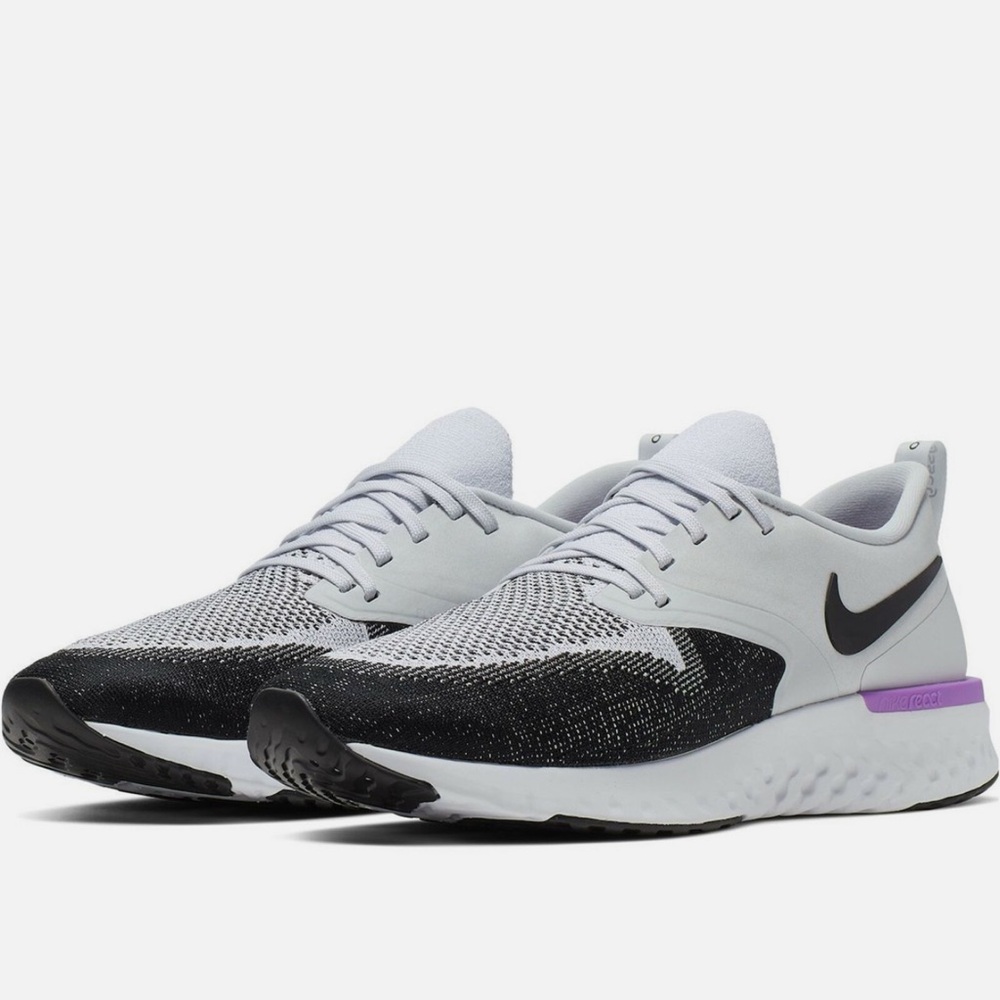 Nike Odyssey React Flyknit 2 Platinum Violet Black